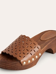 Boden Brown Cut Out Detail Clogs - Image 4 of 4