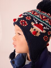 Reindeer Christmas Reindeer Knitted Inca Hat (3mths-13yrs) - Image 1 of 5