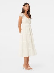 Forever New White Tuscany Trim Detail Midi Dress - Image 4 of 5