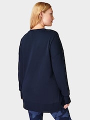 Sweaty Betty Navy Blue After Class Longline Sweatshirt - Image 2 of 7