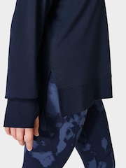 Sweaty Betty Navy Blue After Class Longline Sweatshirt - Image 6 of 7