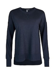 Sweaty Betty Navy Blue After Class Longline Sweatshirt - Image 7 of 7