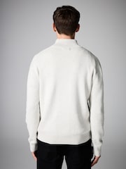 Ovsena kaša Jelen - Preprosto - v standardnem kroju 100% Cotton Premium Quarter Zip pulover - Slika 3 iz 7