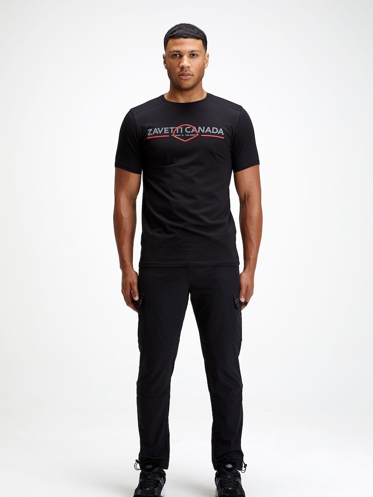 Zavetti Canada Black Daratini Woven Cargo Trousers - Image 1 of 6