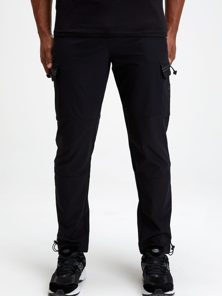 Zavetti Canada Black Daratini Woven Cargo Trousers - Image 2 of 6