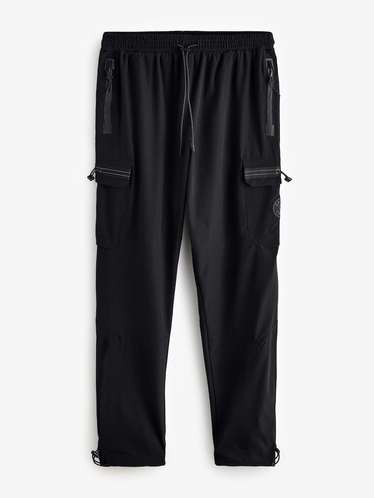 Zavetti Canada Black Daratini Woven Cargo Trousers - Image 6 of 6
