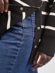 JoJo Maman Bébé Black & White Stripe Turtle Neck Maternity & Nursing Jumper - Image 4 of 4