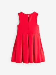Red Scuba Bow Occasion Dress (1.5-16yrs) - Image 5 of 7
