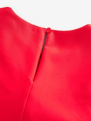 Red Scuba Bow Occasion Dress (1.5-16yrs) - Image 7 of 7
