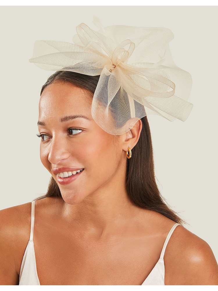 Accessorize Natural Mini Mia Crin Fascinator - Image 4 of 4 Accessorize Natural Mini Mia Crin Fascinator - Image 4 of 4