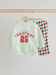 Bright Santa Baby Christmas Cosy Sweatshirt and Joggers Set (0mths-2yrs) - Image 4 of 14