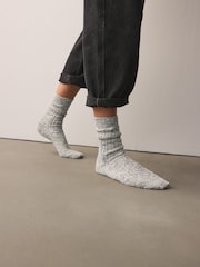 Birkenstock Grey 100% Cotton Slub Socks - Image 1 of 7
