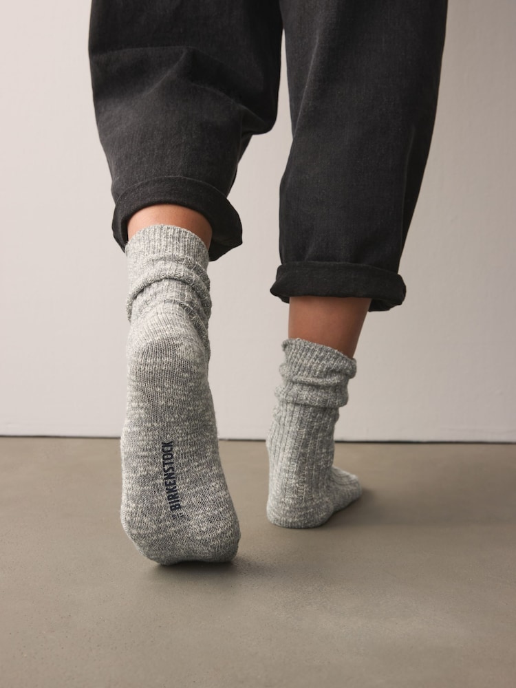 Birkenstock Grey 100% Cotton Slub Socks - Image 2 of 7