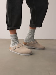 Birkenstock Grey 100% Cotton Slub Socks - Image 3 of 7