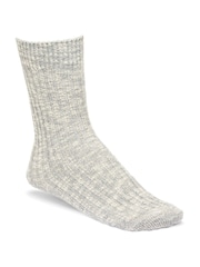 Birkenstock Grey 100% Cotton Slub Socks - Image 5 of 7