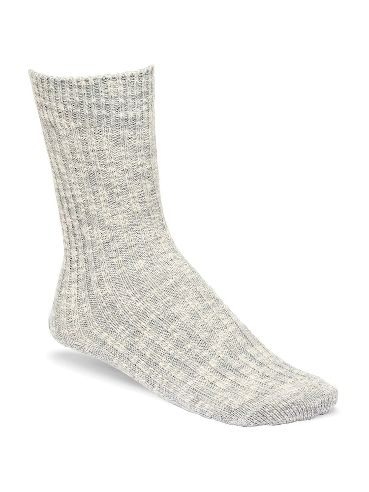 Birkenstock Grey 100% Cotton Slub Socks - Image 5 of 7