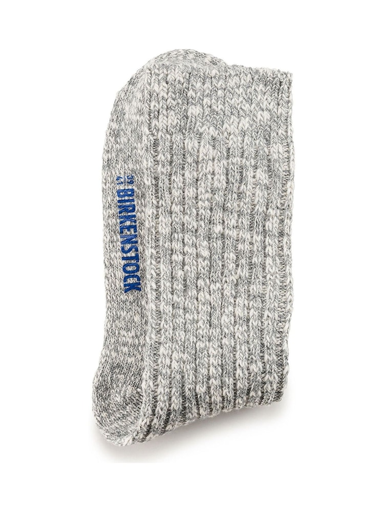 Birkenstock Grey 100% Cotton Slub Socks - Image 6 of 7