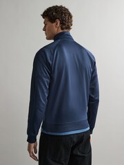 Fred Perry Blue Carbon Tape Detail Track Jacket - Image 1 of 8