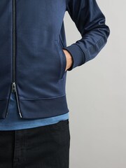 Fred Perry Blue Carbon Tape Detail Track Jacket - Image 5 of 8