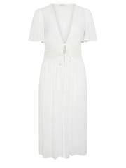 Blanco - Yours Curve Crinkle Maxi Kimono - Imagen 7 de 7