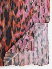 Pink/Orange Animal Lightweight Scarf - Image 4 of 5