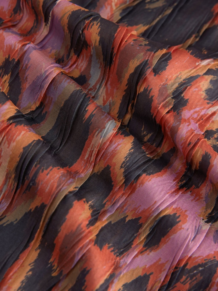 Pink/Orange Animal Lightweight Scarf - Image 5 of 5
