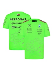 Fanatics Green Mercedes AMG Petronas F1 2024 Team Set Up T-Shirt - Image 1 of 3
