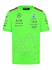Fanatics Green Mercedes AMG Petronas F1 2024 Team Set Up T-Shirt - Image 2 of 3