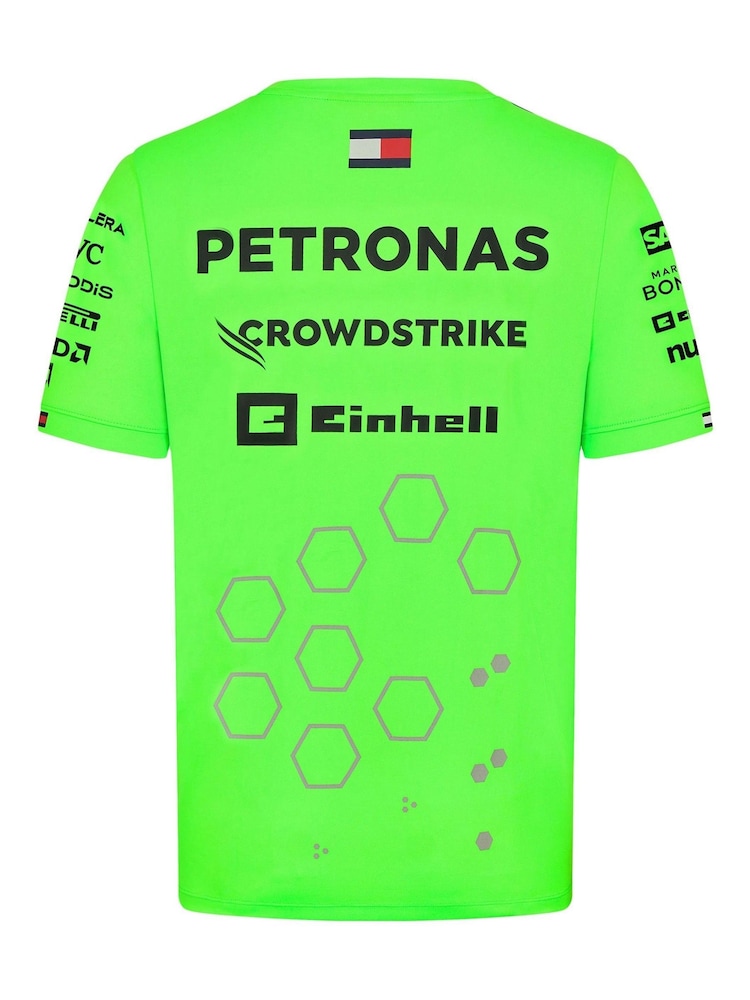 Fanatics Green Mercedes AMG Petronas F1 2024 Team Set Up T-Shirt - Image 3 of 3