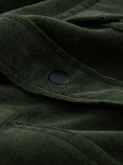 Dark Green Cord Twin Pocket Western Long Sleeve 100% Cotton Shirt - Image 5 of 5