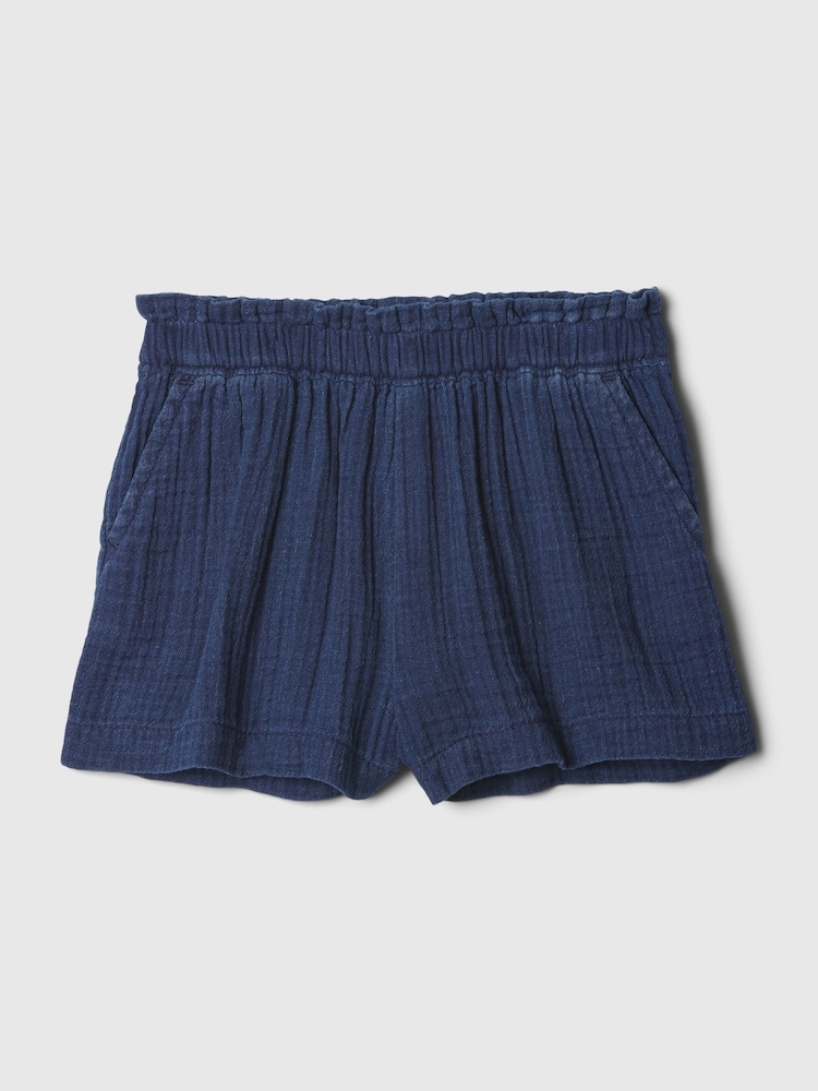 Gap Dark Blue Crinkle Cotton Pull On Shorts (12mths-5yrs) - Image 1 of 1 Gap Dark Blue Crinkle Cotton Pull On Shorts (12mths-5yrs) - Image 1 of 1