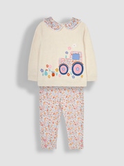 JoJo Maman Bébé Appliqué Sweatshirt and Leggings Set - صورة 1 من 6