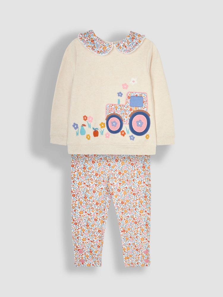 JoJo Maman Bébé Appliqué Sweatshirt and Leggings Set - صورة 1 من 6