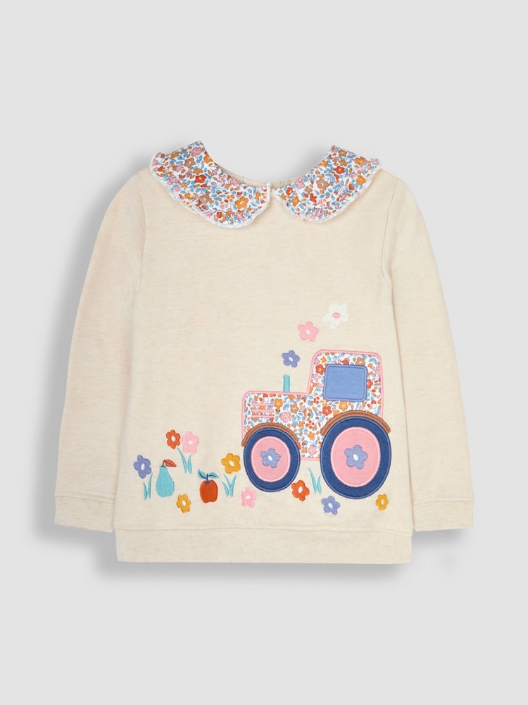 JoJo Maman Bébé Appliqué Sweatshirt and Leggings Set - صورة 2 من 6