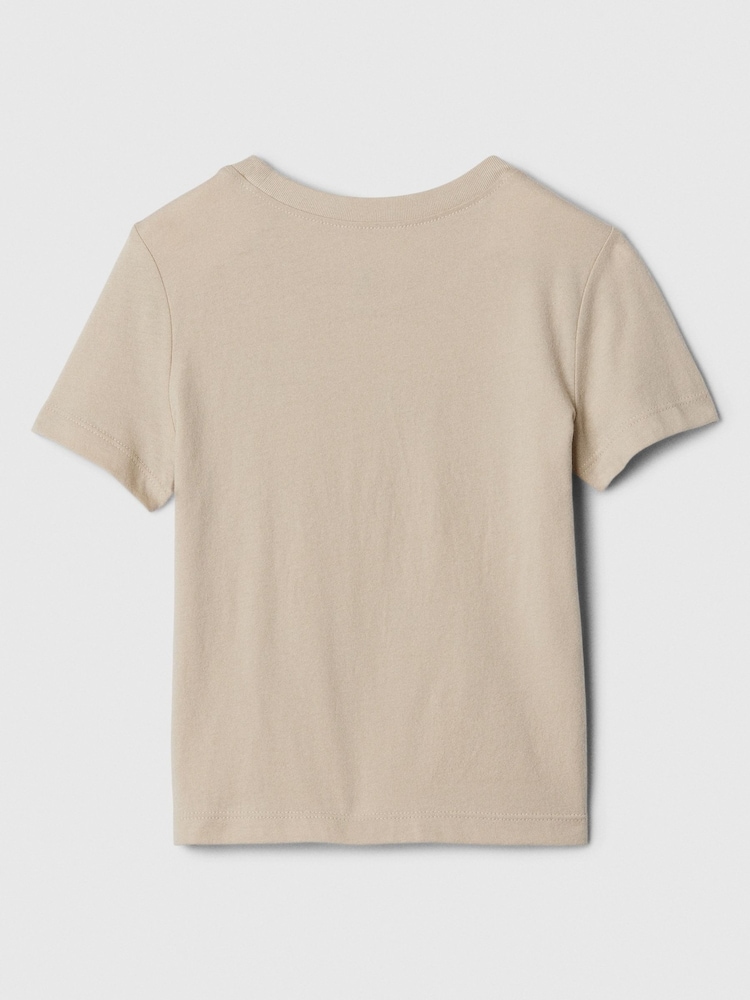 Gap Beige Graphic Short Sleeve Crew Neck Baby T-Shirt (Newborn-5yrs) - Image 2 of 2 Gap Beige Graphic Short Sleeve Crew Neck Baby T-Shirt (Newborn-5yrs) - Image 2 of 2