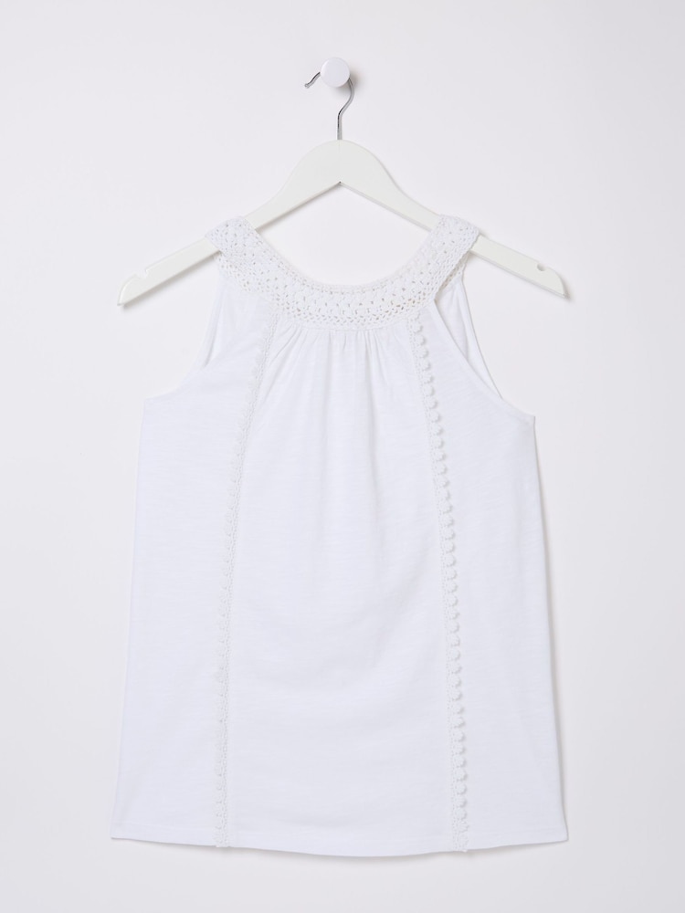 FatFace Nancy White Crochet Vest - Image 7 of 7 FatFace Nancy White Crochet Vest - Image 7 of 7
