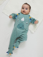 JoJo Maman Bébé Dino Applique Sleepsuit - Imagen 1 de 5