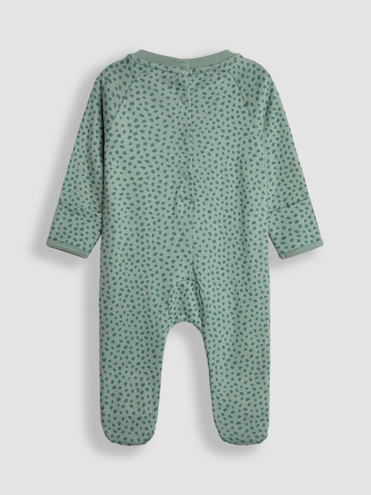 JoJo Maman Bébé Duck Egg Dino Applique Sleepsuit - Image 4 of 5