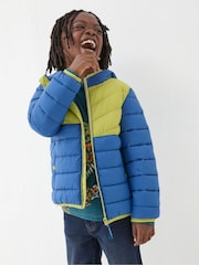 FatFace Harry Cobalt Blue Hooded Padded Jacket - Image 1 of 8