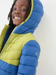 FatFace Harry Cobalt Blue Hooded Padded Jacket - Image 5 of 8