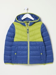 FatFace Harry Cobalt Blue Hooded Padded Jacket - Image 6 of 8