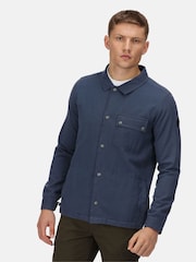 Regatta Blue 100% Cotton Jayden Cargo Shacket - Image 1 of 7