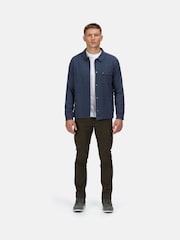 Regatta Blue 100% Cotton Jayden Cargo Shacket - Image 3 of 7