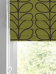 Orla Kiely Olive Green Linear Stem Made to Measure 100% Cotton Roman Blind - Image 2 of 6