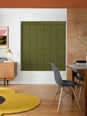 Orla Kiely Olive Green Linear Stem Made to Measure 100% Cotton Roman Blind - Image 5 of 6
