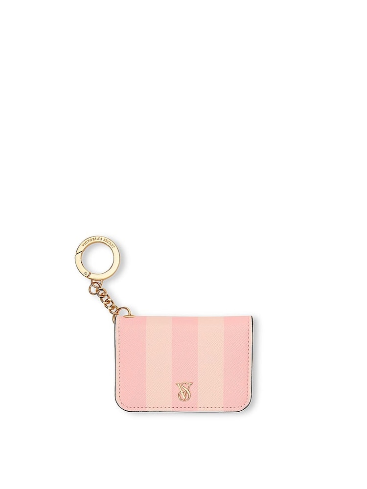 Victoria's Secret Iconic Stripe Pink Foldable Card Case - Image 1 of 4