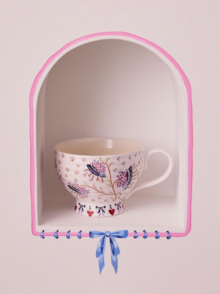 Cath Kidston Cream Set of 4 Hug Mugs - Image 1 of 4