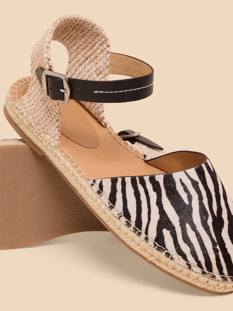 White Stuff Black Buttercup Leather Espadrilles - Image 4 of 4
