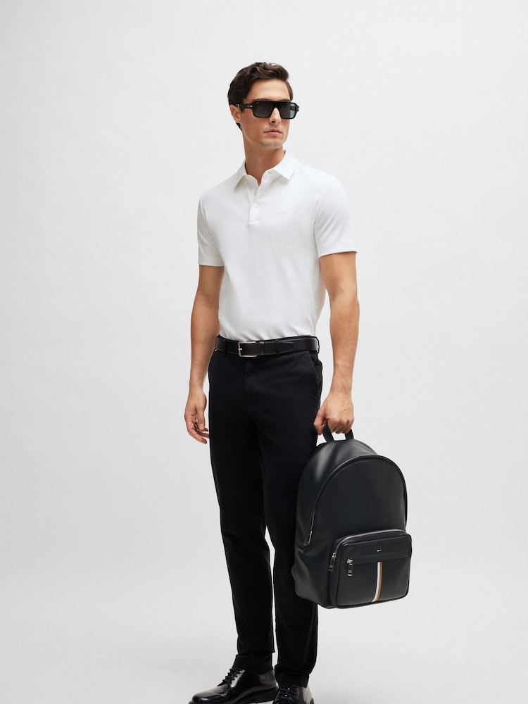 BOSS Black Signature Stripe Faux Leather Backpack - Image 2 of 4