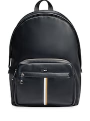 BOSS Black Signature Stripe Faux Leather Backpack - Image 3 of 4